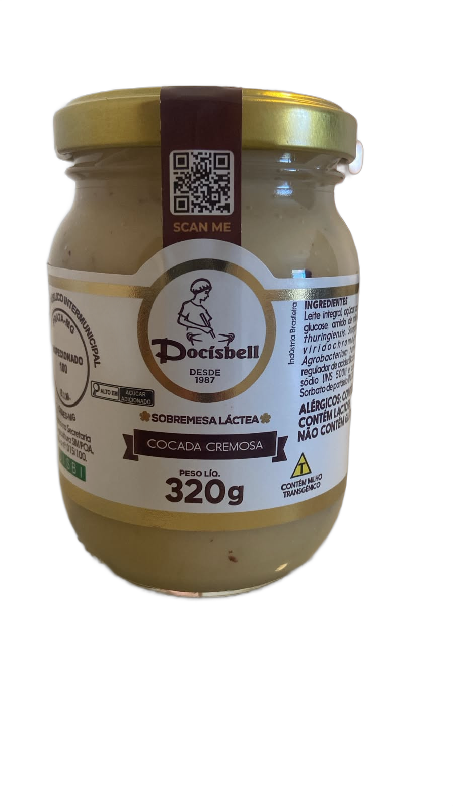 Cocada Cremosa Mineira Pura Docisbell 320g