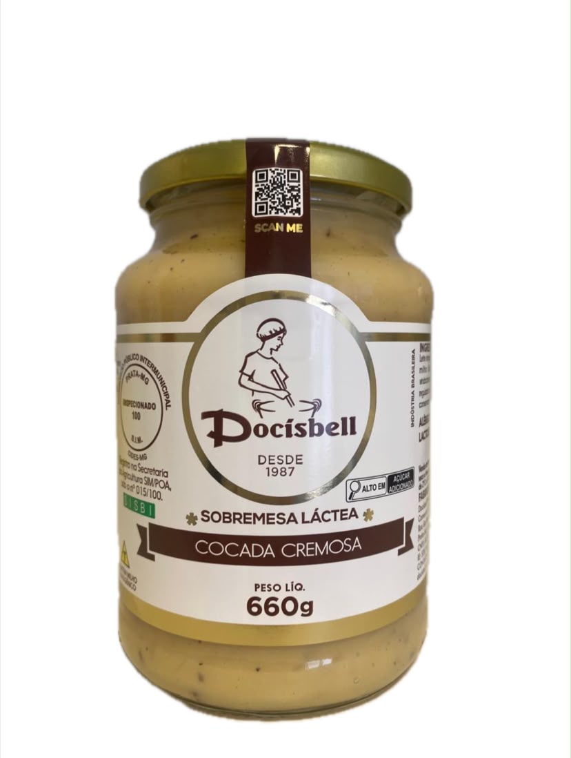 Cocada Cremosa Pura Docisbell 660g